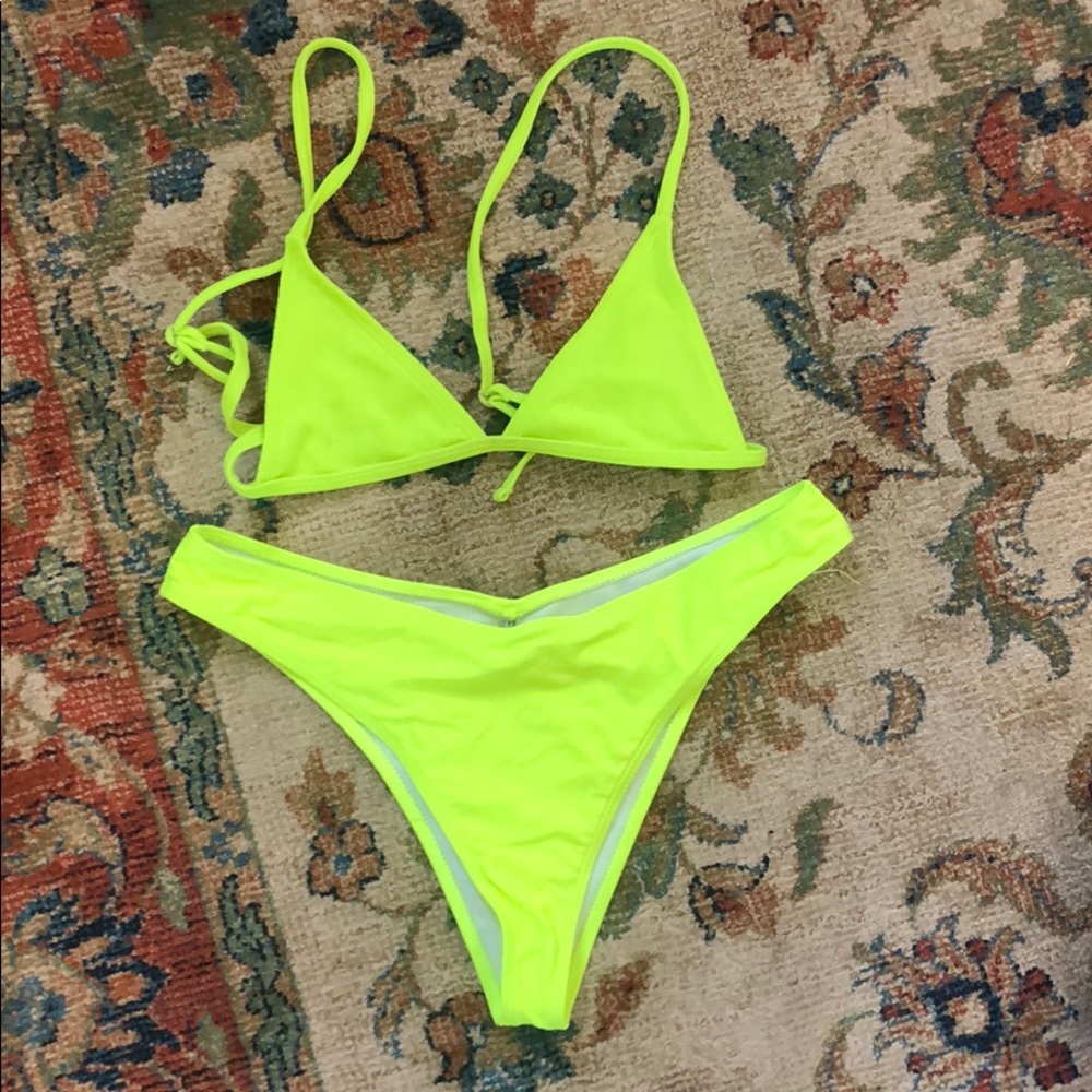 Lime green bikini